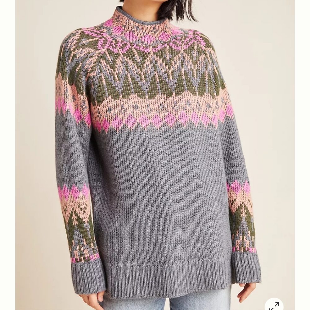 Anthropologie Mock Neck Sweater XL